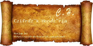 Czifrák Honória névjegykártya